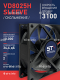 Вентилятор VD8025H sleeve (скольжение) 24V - st-e.info - Нягань