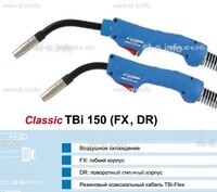Горелка для полуавтоматической сварки TBi 150-DR-blue-ESG, с поворотным корпусом, длина 3 метра - st-e.info - Нягань